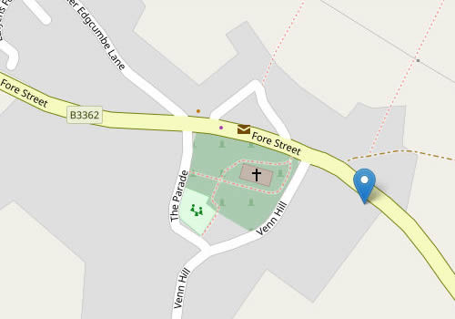 Location map for Milton Abbot Village Hall