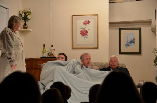 Mr Perkins, Where do you keep your cups and ...?  She's caught the three of us at it now!